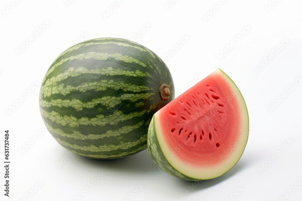 Poster appetizing watermelon on a light background. background with selective focus and copy space