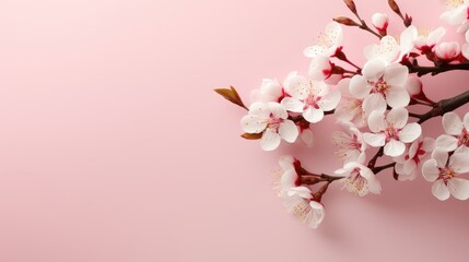 Peach blossom spring background with soft pink background.