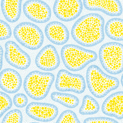 Seamless abstract pattern in polka dot style. Grunge vintage texture. Cute print for textiles, packaging. Vector illustration.