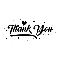 Thank you on transparent background