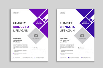 charity event proposal flyer template design