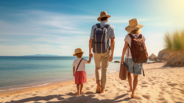 summer family travel to the beach
