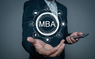 MBA education. Master of business administration concept.