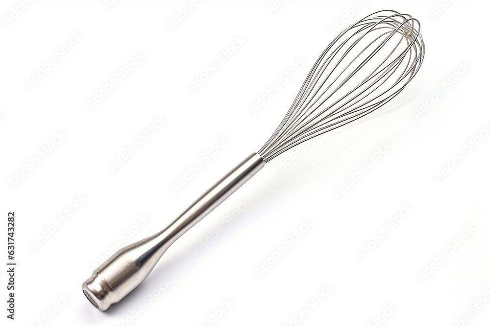 Poster whisk for whisking products isolated on white background.