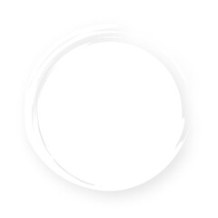 White round circle frame on transparent background