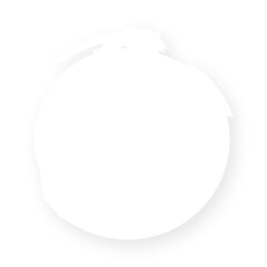 White round circle frame on transparent background