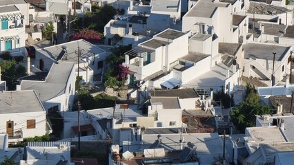 Fototapeta premium skiros or skyros island church on the tiop of the hill of chora in the castle greece