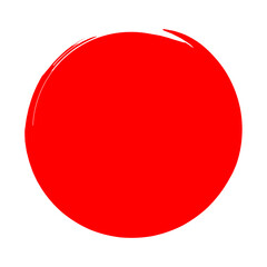 Red brush circle