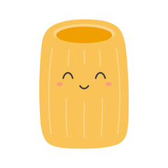 flat vector illustration of cartoon macaroni character