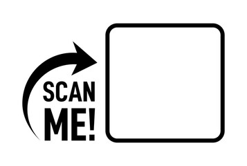 Scan me qr code on transparent background