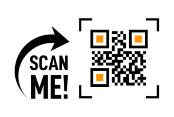 Scan me qr code on transparent background