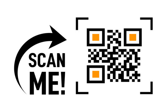 Scan me qr code on transparent background