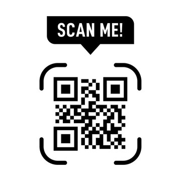 Scan me qr code on transparent background
