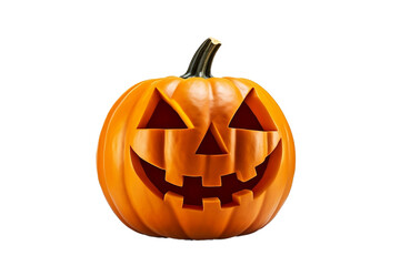 Jack o lantern. Halloween pumpkin on a transparent background. Generative Ai.