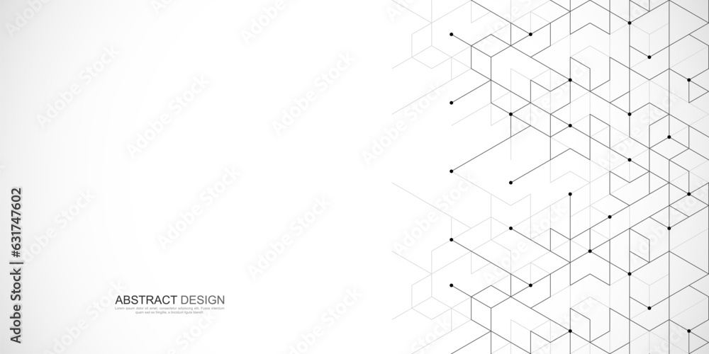 Poster creative idea of modern design with abstract geometric background. minimalistic vector texture with 