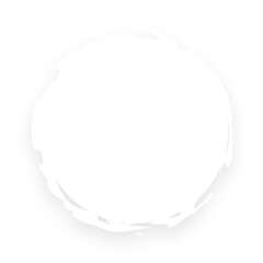 White Brush Circle Frame With Shadow