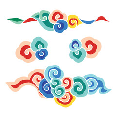 Korean new year background with traditional pattern.