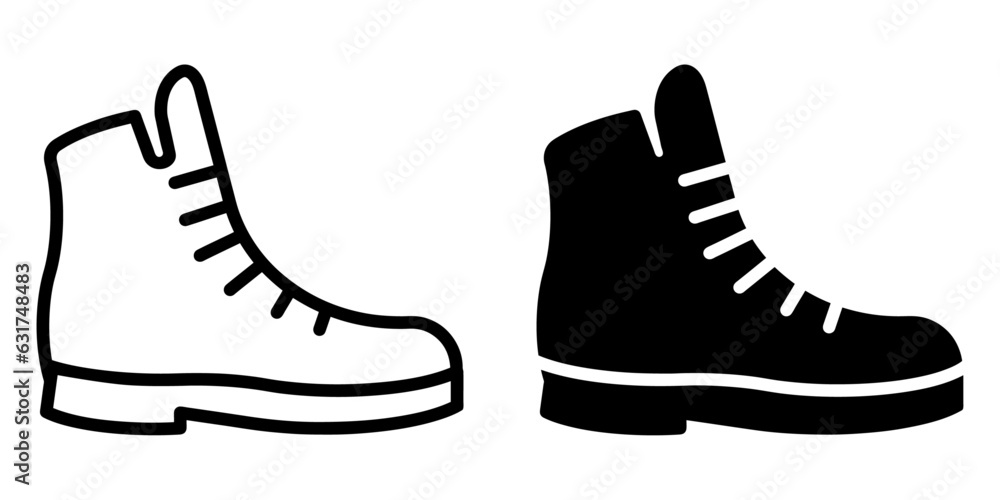 Aufkleber ofvs424 outlinefilledvectorsign ofvs - boot vector icon . isolated transparent . black outline and f