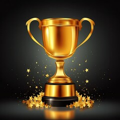 gold trophy cup. Generative AI