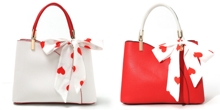 Images of a lady's valentines bag