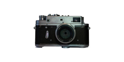 old camera in white background 