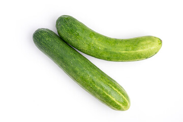 Cucumber on white background Isolated.