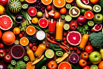 fruit and juice background