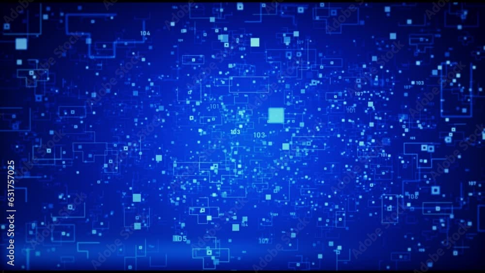 Poster futuristic hologram technology tunnel big data storage and mining cryptocurrency. for network, data 