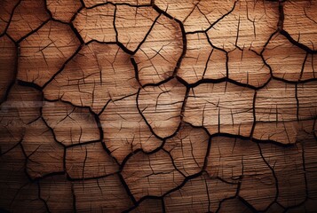 Cracked vintage wood texture background. generative AI