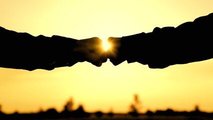 fists silhouette, handshake silhouette, teamwork together, agreement open business, business...