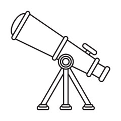 Telescope 30 School Icon Set Outline Style