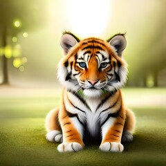 tiger in the forest generated Ai