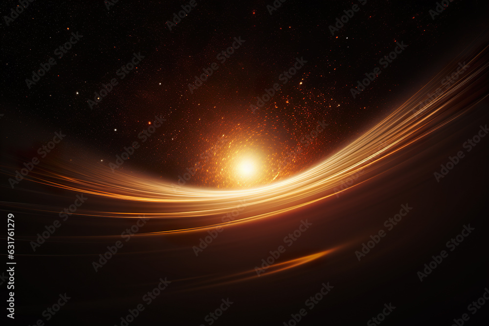 Poster abstract background with a glowing star in the center and space for text