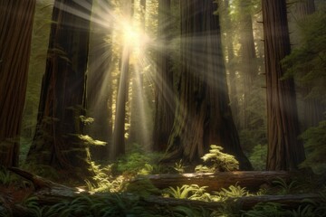 Redwood forest. Generate Ai
