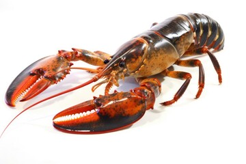 A lobster on a white background created with Generative AI technology