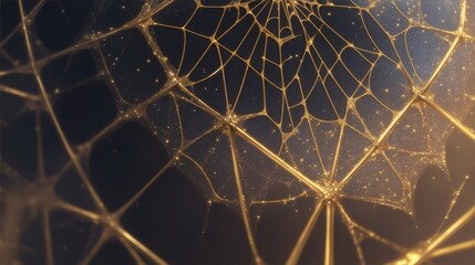 Abstract spider web with crystal effect