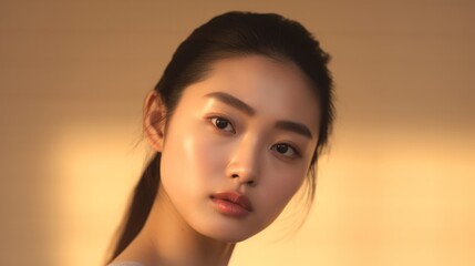Young asian woman with beautiful skin