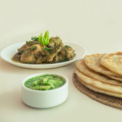 Fresh homemade Chicken Roust with delicious Parotta