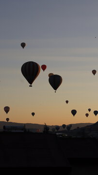 hot air balloon at sunrise, Cappadocia