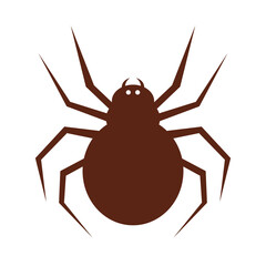 Spider Halloween Icon White Outline Style