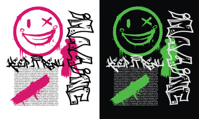 grafitti colorful inspirational keep it real slogan 3D print for girl - kids tee t shirt or sticker
