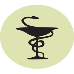 Medicine Snake Isolated Stock Vector