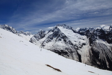 Mount Dombay in Teberda nature reserve, Caucasus Mountains, Russia