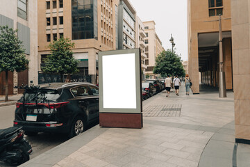 City Views and Billboard Advertisements on Beirut Streets