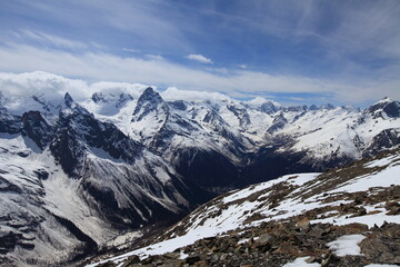Mount Dombay in Teberda nature reserve, Caucasus Mountains, Russia