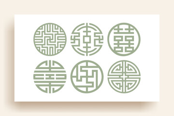 Korean traditional pattern design elements