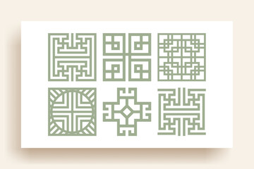 Korean traditional pattern design elements