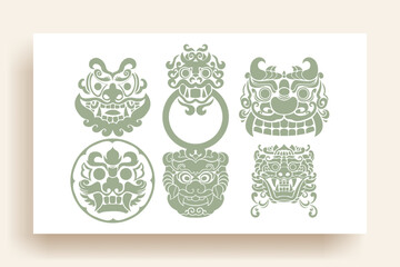 Korean traditional pattern design elements