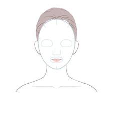 美容液フェイスマスクをする女性