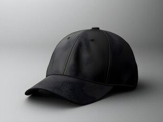 Black snapback cap (baseball cap) mockup